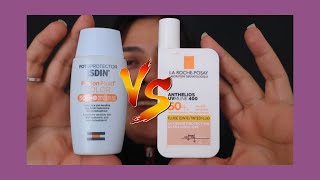 La Roche Posay Anthelios UV Mune 400 VS Isdin Fusion Fluid  ¿Qué tono se adapta mejor [upl. by Drew]