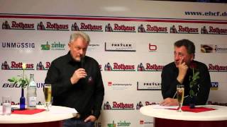 060414 Pressekonferenz EHC Freiburg vs ESV Kaufbeuren [upl. by Enaillil]