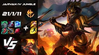 JUNGLE Jarvan IV vs Brand  EU Challenger Patch 1415 [upl. by Ahcsat]