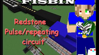 Minecraft 18 Redstone repeatingpulsing circuit tutorial  Super simple [upl. by Velda]