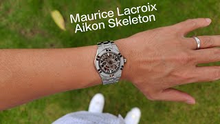 Maurice Lacroix Aikon skeleton 39 mm shot by X70PRO plus [upl. by Ymmit]