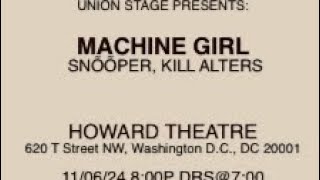 MACHINE GIRL HOWARD THEATRE NOVEMBER 6 2024 WASHINGTON DC [upl. by Egas]