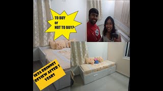 Best IKEA sofa bed or daybed for small bedroom  IKEA BRIMNES review in Hindi with English subs [upl. by Marybelle]