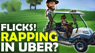 FLICK SHOT KING  DAEQUAN RAPPING IN AN UBER  HIGH KILL FUNNY GAME  Fortnite Battle Royale [upl. by Colt]