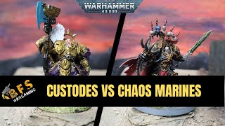 New Adeptus Custodes vs New Chaos Space Marines Warhammer 40k Battle Report 10th Edition [upl. by Tewfik]