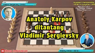 Anatoly Karpov vs Vladimir Sergievsky  Russian Championship 1970 chessgames games chess [upl. by Kenta]