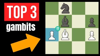 3 KILLER Chess Gambits to DOMINATE The Opening [upl. by Analem]