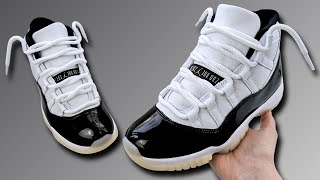 HOW TO LACE NIKE AIR JORDAN 11 LOOSELY BEST WAY [upl. by Sral]