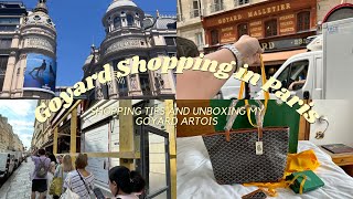 Goyard Shopping in Paris  Unboxing Goyard Artois and Card Holder [upl. by Acisseg]