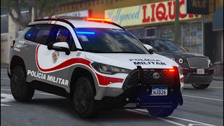 PINOTE E TROCA DE TIROS COM A FORÇA PATRULHA  GTA 5 POLICIAL  LSPDFR  PMESP [upl. by Linder]