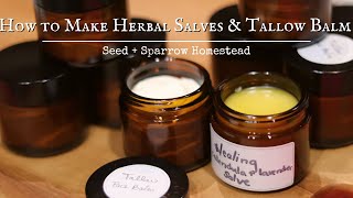 The Homestead Apothecary  How to Make Herbal Salves and Tallow Balm [upl. by Woodcock]