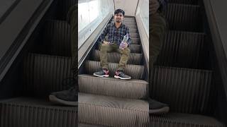 Escalator Fear 😂🤣😂  shorts viralvideo escalator jubinnautiyal comedy [upl. by Uttasta]