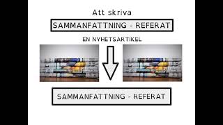 How to Learn Swedish  Att skriva SAMMANFATTNING  REFERAT [upl. by Fabriane]