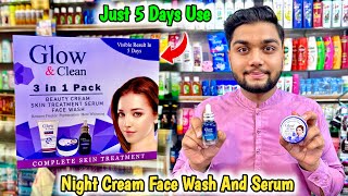 Glow And Clean Beauty Cream Whitening Face Wash And serum  Glow amp Clean [upl. by Colley]