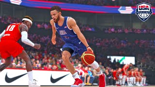 Schröde vs Chef Curry  NBA 2K24 Olympics Mode  GERMANY vs USA Exhibition Gameplay [upl. by Filemon]