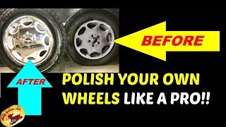 How To Polish Aluminum WheelsRims to LOOK LIKE CHROME [upl. by Teddman]