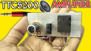 Diy Powerful Audio Amplifier Circuit Using C5200 Transistor  Mosfet C5200 Extremely Amplifier [upl. by Acemahs]