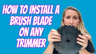 How to install a brush blade on any Stihl Husqvarna Echo Shindaiwa etc trimmer [upl. by Jefferson]