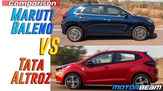 2022 Maruti Baleno vs Tata Altroz Comparison  Kaunsi Kharide   MotorBeam हिंदी [upl. by Reine341]