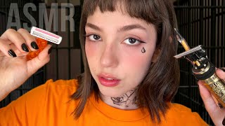 ASMR FAZENDO SUA TATUAGEM NA PRISÃO ⛓️ [upl. by Orbadiah435]