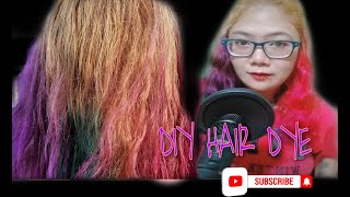 DIY HAIR DYE using crepe paper [upl. by Kelcey]