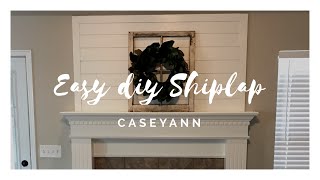 Easy DIY Shiplap Install For Farmhouse Decor  Timelapse [upl. by Eeldivad]