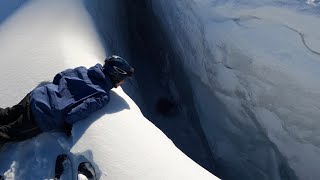 Pitztal early season powder  fall into a glacier crevasse [upl. by Eduard]