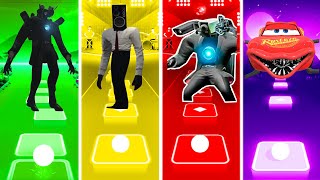 Titan Cameraman Vs Large Speakerman Vs Cameraman Vs Lightning Mcqueen Eater  Tiles Hop EDM Rush [upl. by Anitsrhc]