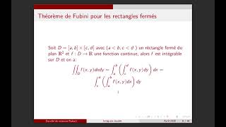 Analyse 2  Chapitre 4  Intégrale double [upl. by Cozza]