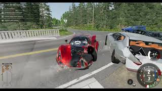 BeamNG Drive  Hennessey Venom F5  Realistic Crashes [upl. by Brelje]