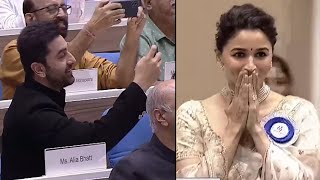 Ranbir Kapoor Reaction on Alia Bhatt Receives National Award For Gangubai 69th National Film Awards [upl. by Akehsay138]