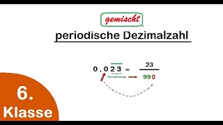 6 Klasse  periodische Dezimalzahlen in Brüche umwandeln  mit einfachen Regeln [upl. by Mani]