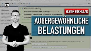 Steuer 2019  Anlage Außergewöhnliche Belastungen  Steuererklärung 2019 ausfüllen Elster [upl. by Adnarb606]