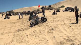 Josh Lowry Cuervo 870 vs Montys Roosterbuilt bike Raptor Rally 2014 fastest raptor race [upl. by Hogle]