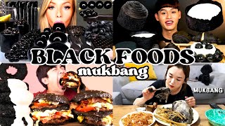 ASMR BLACK FOODS Mukbang [upl. by Honey]