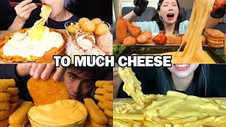 Mukbangers eating RIDICULOUS AMOUNTS of CHEESE 🧀🧀 l ASMR Compilation😊😋 l Lets Eat With Mukbangers [upl. by Om]