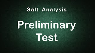 Salt Analysis Preliminary Tests Edunovus Online Smart Practicals [upl. by Jeanie]