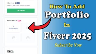 Fiverr My Portfolio Feature  How to Add Portfolio in Fiverr 2024  Freelance2Success [upl. by Eldin585]