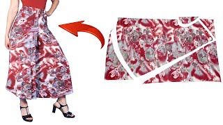 Very easy and quick to sew skirtpants size M without going to the tailor [upl. by Yenitsed175]