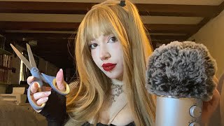 Misa Amane Gives You Tingles ASMR  Mic Rubbing Plucking Haircutting Whispering Hand Movements [upl. by Gish]