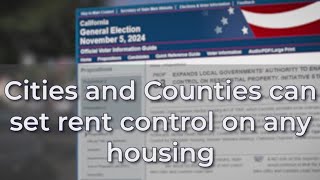 California elections Prop 33 and the battle over rent control [upl. by Tamma983]