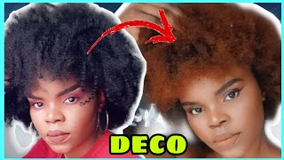 DECOLORACIÓN con AGUA OXIGENADA  CABELLO AFRO RIZADO [upl. by Erv620]