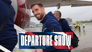 Live Departure Show  Three Lions Depart St Georges Park For The World Cup [upl. by Klinges]