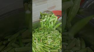 WASH OKRA shortvideo cooking yummy [upl. by Yrtnahc242]