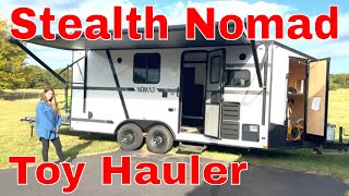 Stealth Nomad Toy Hauler Walk Through and Review [upl. by Rolfe13]