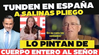 Tunden a Salinas pliego en España le quitan la máscara [upl. by Bethel]