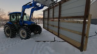 Protect cows with cheap homemade windbreak [upl. by Baylor]