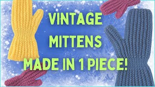 Super Easy Mittens Just Vintage Crochet ❄️🧶 [upl. by Lonergan930]