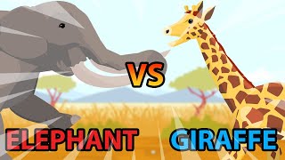 Elephant vs Giraffe  Animal Tournament S1  Animal Animation [upl. by Lebasy]