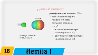 Hemija  Prvi razred  18 Polarnost veze i polarnost molekula [upl. by Afital]